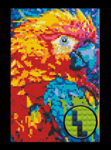 Abstract Parrot Bricked Mosaic Home Decor 20x30" — photo 1