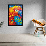 Abstract Parrot Bricked Mosaic Home Decor 20x30" — photo 2