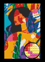 Abstract Woman Bricked Mosaic Home Decor 20x30" — photo 1
