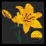 Asiatic Lily Home decoration Bricked Mosaic Portrait 16x16" — photo 1