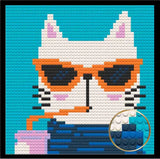 BLUE CAT HOME DECOR BRICKED MOSAIC PORTRAIT 16X16 — photo 1