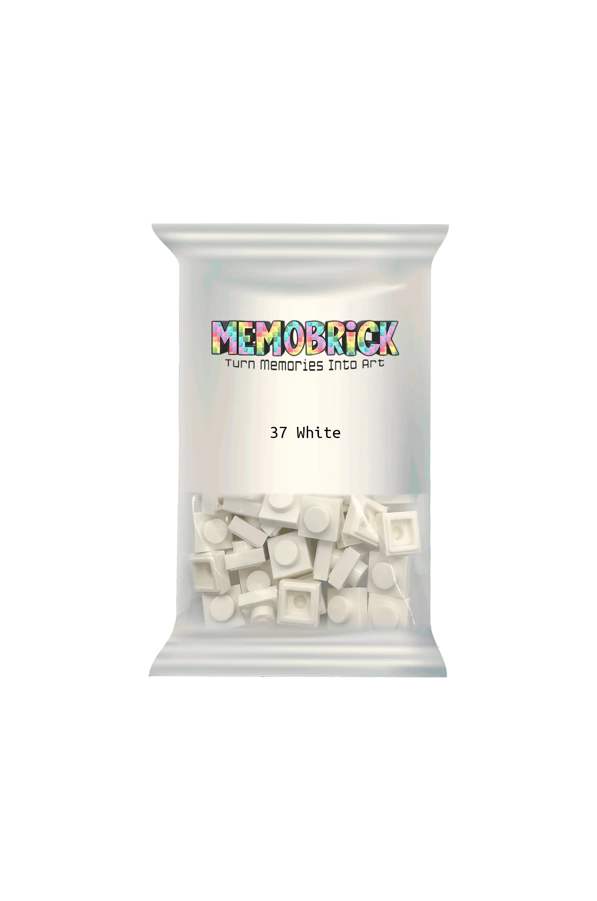 Bag of Bricks - White 37 - Memobrick