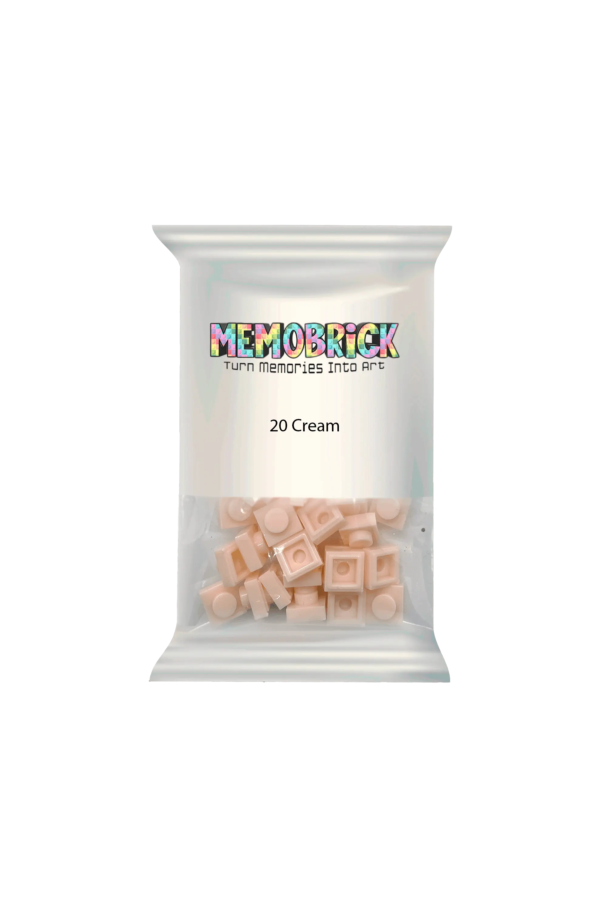 Bag of bricks- Cream 20 - Memobrick
