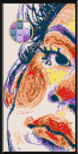 Beauty Femele Face Home Decor Bricked Mosaic Portrait 20x40'' — photo 1