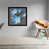 Blue Flax Flower Home decoration Bricked Mosaic Portrait 16x16" — photo 2