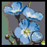 Blue Flax Flower Home decoration Bricked Mosaic Portrait 16x16" — photo 1