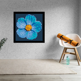 Blue Flower Home decoration Bricked Mosaic Portrait 16x16" — photo 2