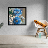 Blue Rose Flower Home decoration Bricked Mosaic Portrait 16x16" — photo 2