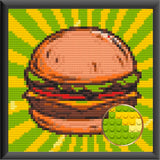 Burger Art  Home Decor Bricked Mosaic Portrait 20x20 — photo 1