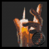 Candle Light Home decoration Bricked Mosaic Portrait 16x16" — photo 1
