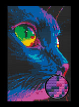 Cat Abstract Bricked Mosaic Home Decor 20x30" — photo 1
