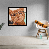 Cat Selfie Home decoration Bricked Mosaic Portrait 16x16" — photo 2