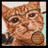 Cat Selfie Home decoration Bricked Mosaic Portrait 16x16" — photo 1