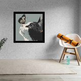 Cat and Butterfly Home Decor Bricked Mosaic Portrait 20x20 — photo 2
