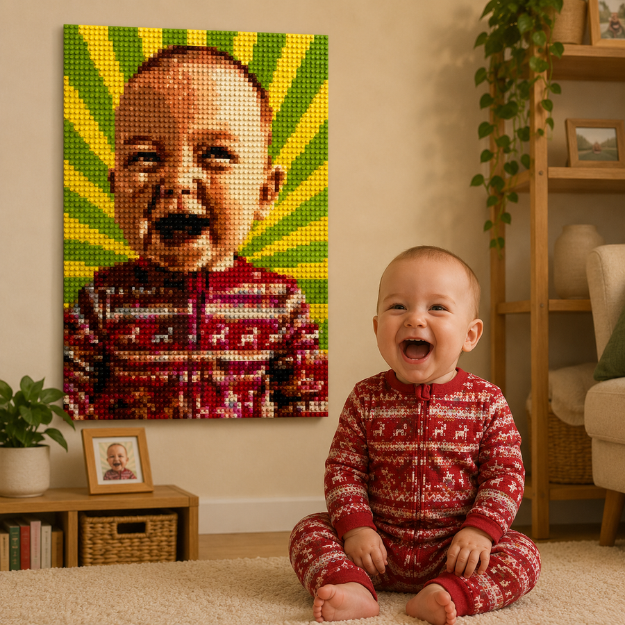 Custom Bricked Mosaic Portrait 20x30"