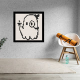 Cute Ghost Decor Art Piece Bricked Mosaic 16x16" — photo 2