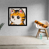 Cute Grumpy Cat Home decoration Bricked Mosaic Portrait 16x16" — photo 2
