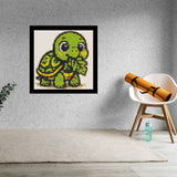 Cute Turtle Home decoration Bricked Mosaic Portrait 16x16" — photo 2