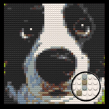Doggy Eyes Home decoration Bricked Mosaic Portrait 16x16" — photo 1