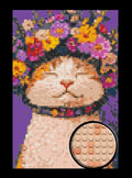 Flower Cat Bricked Mosaic Home Decor 20x30" - Memobrick