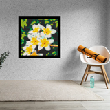 Frangipani Flower Home decoration Bricked Mosaic Portrait 16x16" — photo 2