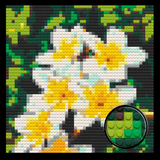 Frangipani Flower Home decoration Bricked Mosaic Portrait 16x16" — photo 1