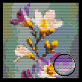 Freesia Flower Home decoration Bricked Mosaic Portrait 16x16" — photo 1