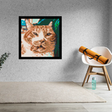 Funny Cat Selfie Home decoration Bricked Mosaic Portrait 16x16" — photo 2