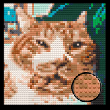 Funny Cat Selfie Home decoration Bricked Mosaic Portrait 16x16" — photo 1