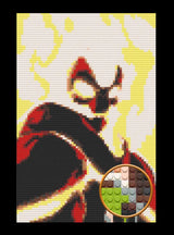 Heatblast Art Piece Home Wall Decor Bricked Mosaic Portrait 20x30" — photo 1