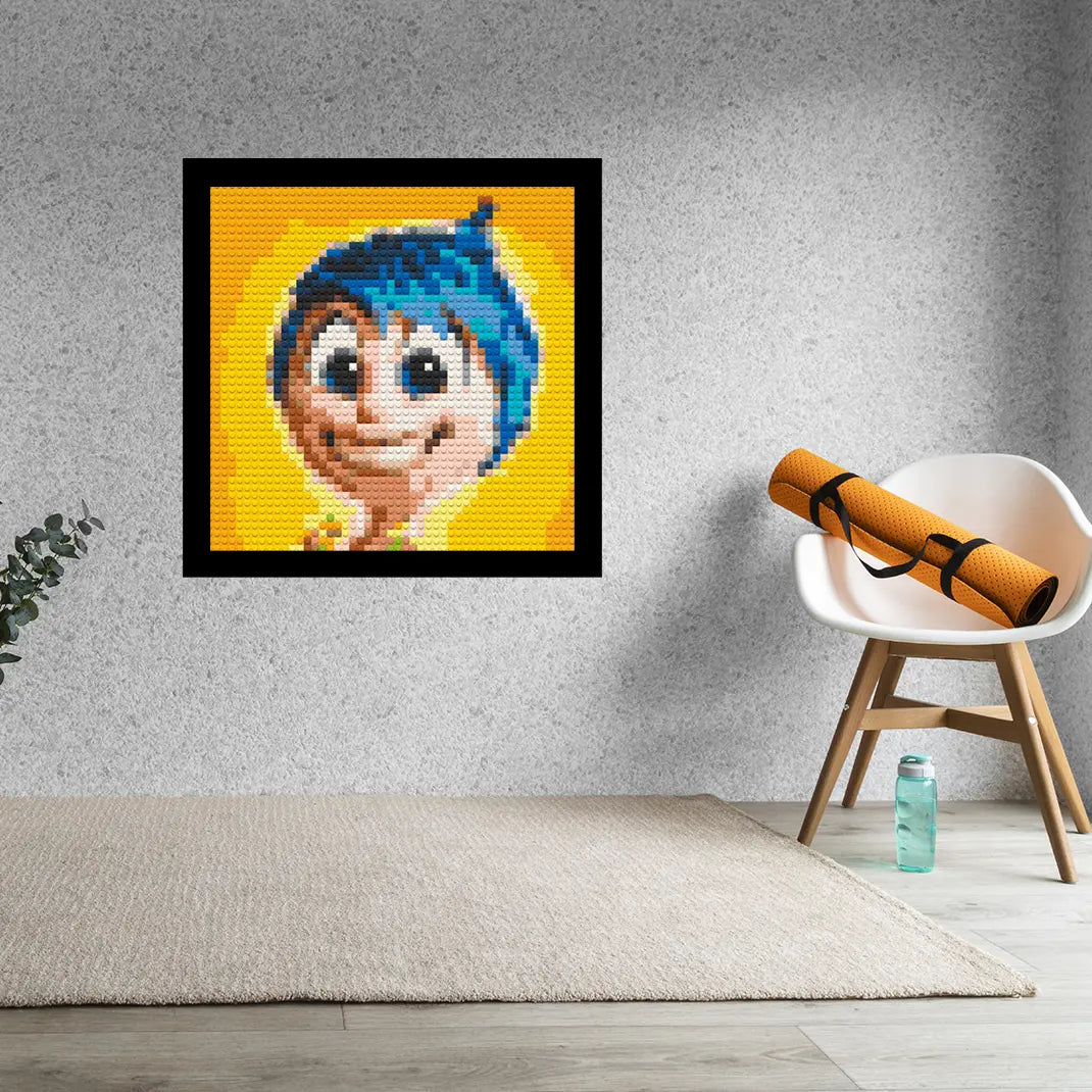 Inside Out Joy Decor Art Piece Bricked Mosaic 16x16" Memobrick