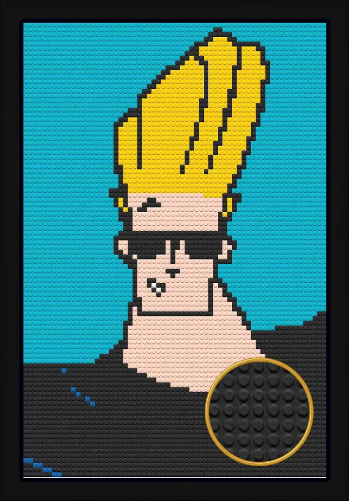 JOHNNY BRAVO BRICKED MOSAIC PORTRAIT 20X30 Memobrick