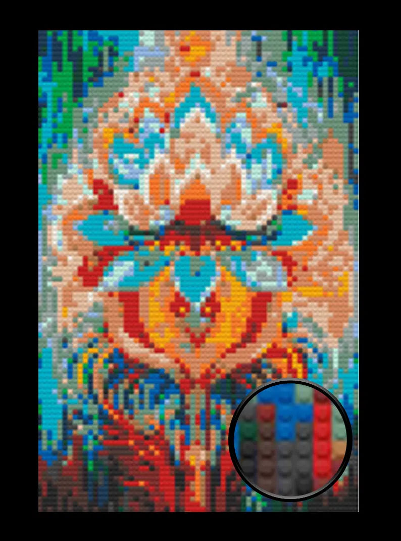 Mandala Abstract Bricked Mosaic Home Decor 20x30