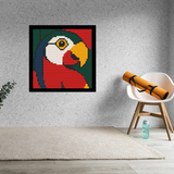 Parrot Abstract Selfie Home decoration Bricked Mosaic Portrait 16x16" — photo 2