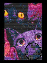 Purple Cat Bricked Mosaic Home Decor 20x30 — photo 1