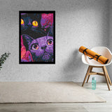 Purple Cat Bricked Mosaic Home Decor 20x30 — photo 2