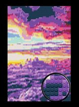 Purple Sky  Bricked Mosaic Home Decor 20x30" — photo 1