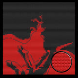Red Kiss  Home Decor Bricked Mosaic Portrait 20x20 — photo 1