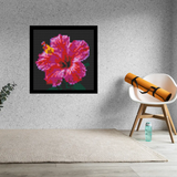 Rose Mallow Flower Home decoration Bricked Mosaic Portrait 16x16" — photo 2