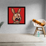 Shocked Rabbit Home decoration Bricked Mosaic Portrait 16x16" — photo 2
