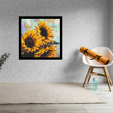 Sunflowers Home decoration Bricked Mosaic Portrait 16x16" — photo 2