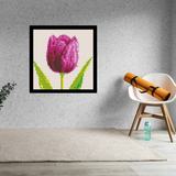 Tulips Flower Home decoration Bricked Mosaic Portrait 16x16" — photo 2