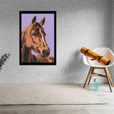 Vectored Horse Art Piece Home Wall Decor Bricked Mosaic Portrait 20x30" — photo 2