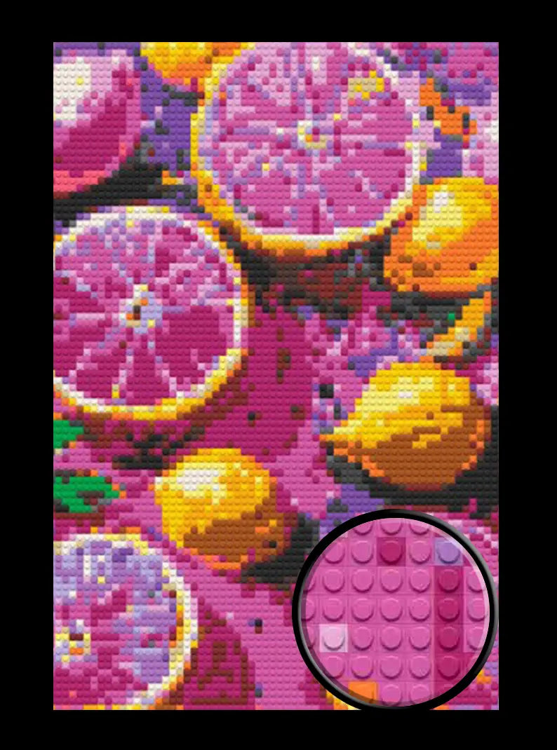 Purple Lime Bricked Mosaic Home Decor 20x30"