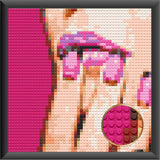 Beauty Cherry Lips Home Decor Art Piece Bricked Mosaic 16x16" — photo 1