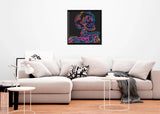 Colorful Skull Art Piece Home Wall Decor Bricked Mosaic Portrait 30x30" — photo 2