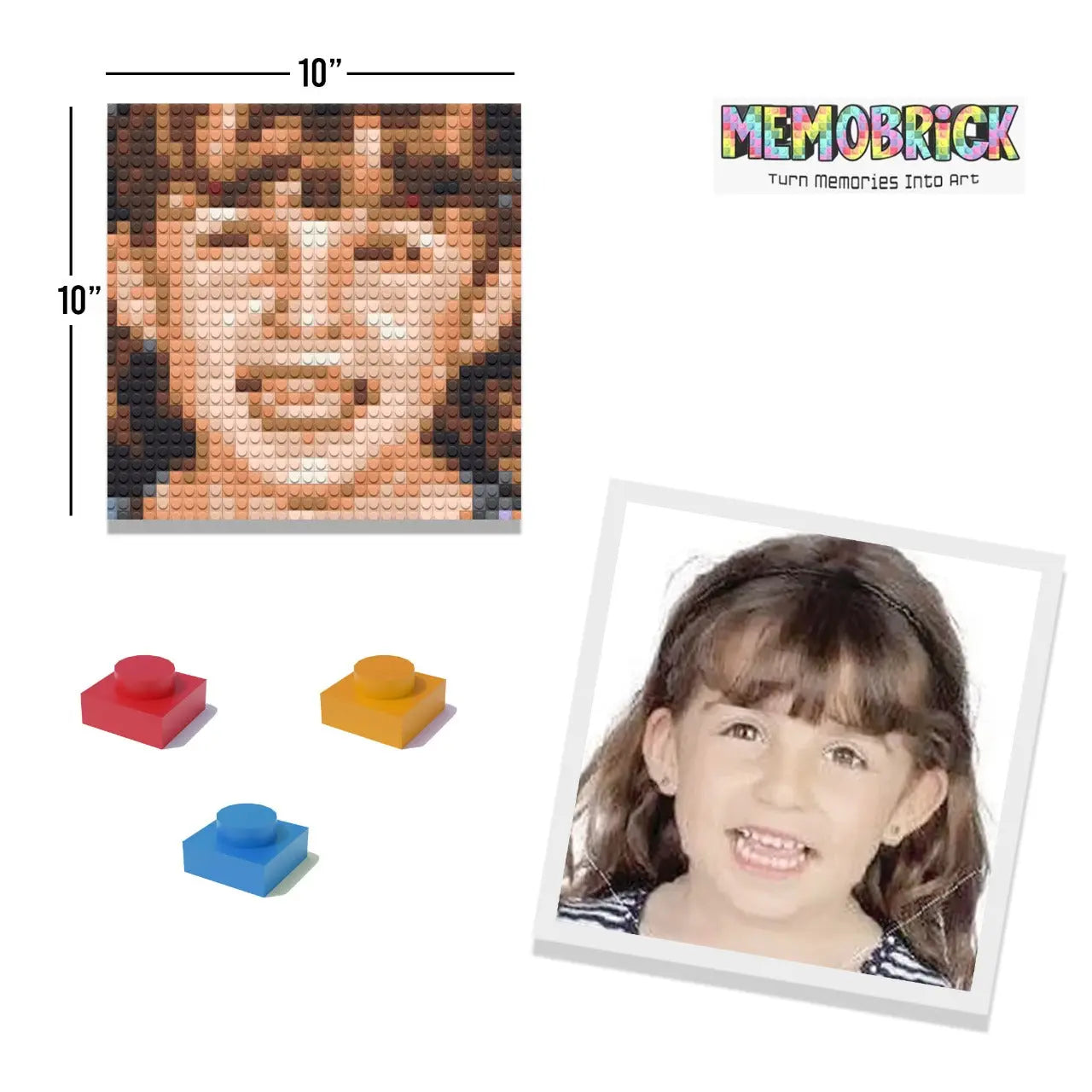 Custom Bricked Mosaic 10x10" - Memobrick