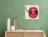 Love Kiss Art -  Home Decor Art Piece Bricked Mosaic 16x16" — photo 2