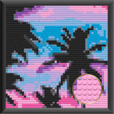 PALMS SUNSET  Home Decor Bricked Mosaic Portrait 16x16" — photo 1