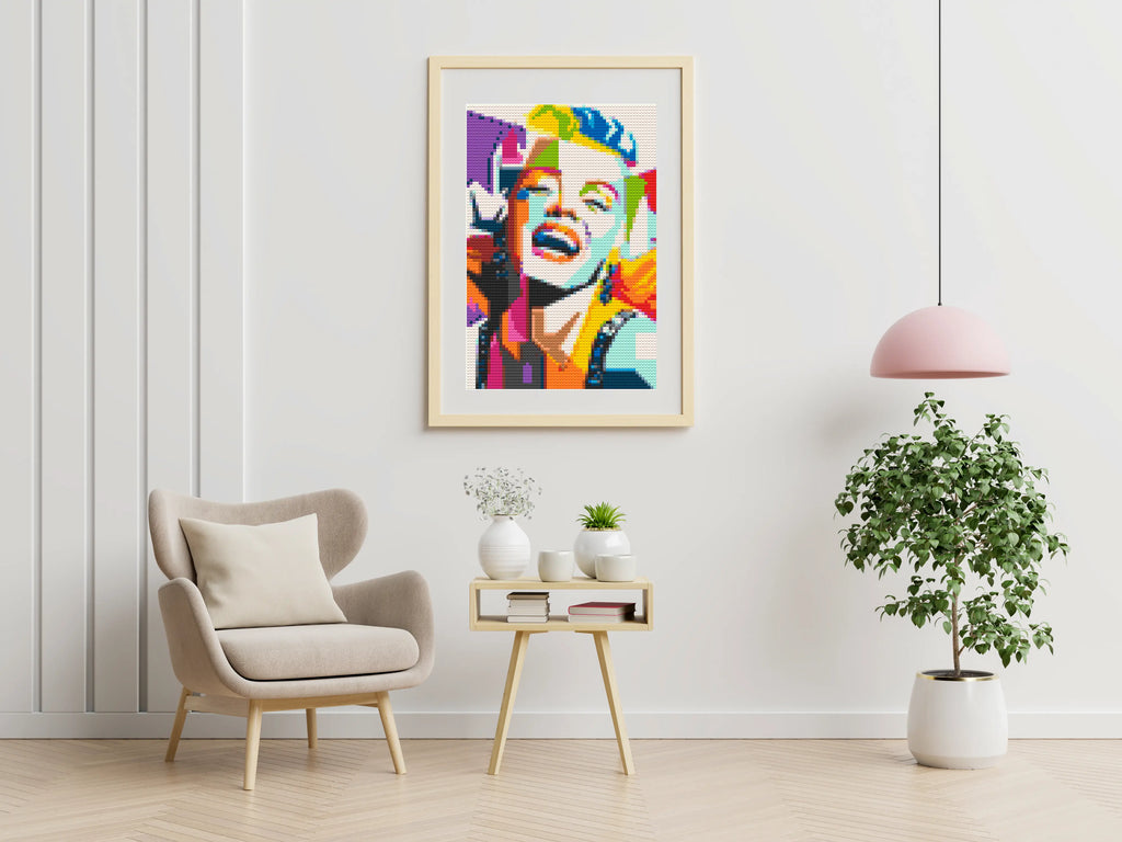 Bricked Mosaic Portrait 20x30" Pop Art - Memobrick